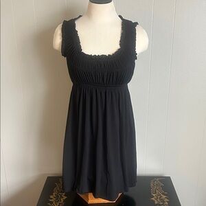 Vintage black Y2K Rampage mini dress sleeveless with ruffles made in the USA